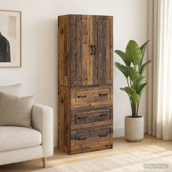 vidaXL Skab Sæt 2 stk. 66 x 34,5 x 87 cm - Gammelt træ