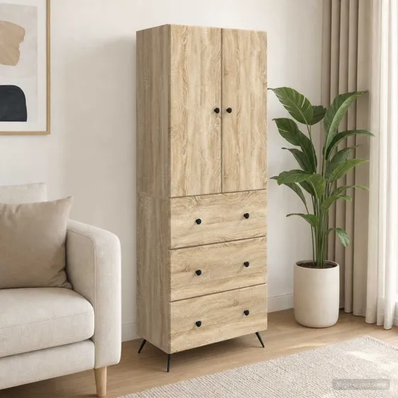 vidaXL Skab Sæt 2 stk. 66x34,5x90 cm i Sonoma-eg