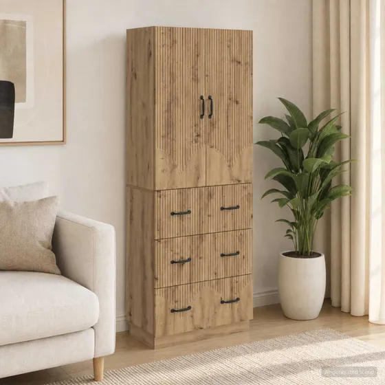 vidaXL Skab Sæt 2 stk. Artisan-eg 66 x 34,5 x 87 cm