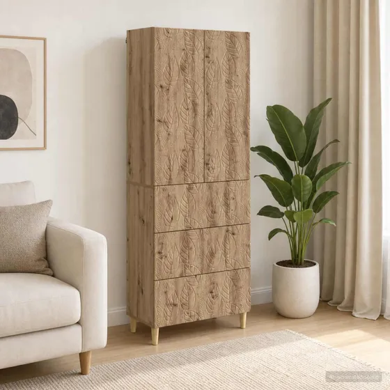 vidaXL Skab Sæt 2 stk. 66 x 34,5 x 90 cm Artisan-eg