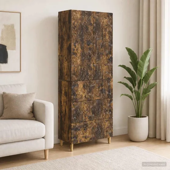 vidaXL Skab Sæt 2 stk. 66x34,5x90 cm i Røget Eg