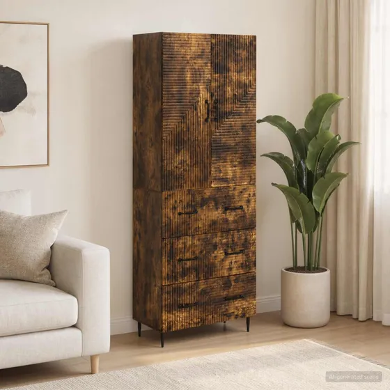 vidaXL Skab Sæt 2 stk. 66x34,5x90 cm i Røget Eg