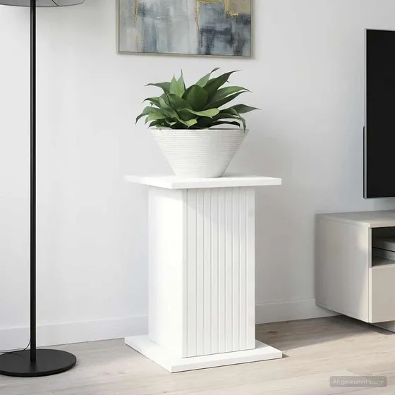 vidaXL Planteholder Hvid 30,5 x 30 x 43 cm i konstrueret træ