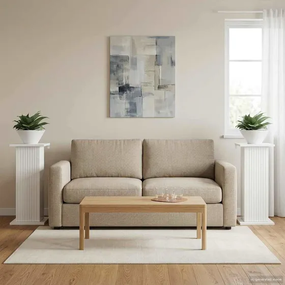 vidaXL Planteholder 2 stk. Hvid højglans 30,5 x 30 x 60,5 cm