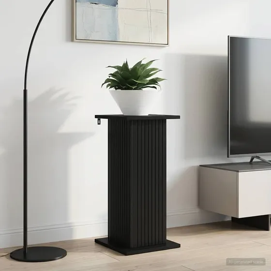 vidaXL Planteholder Sort 30,5 x 30 x 60,5 cm i konstrueret træ