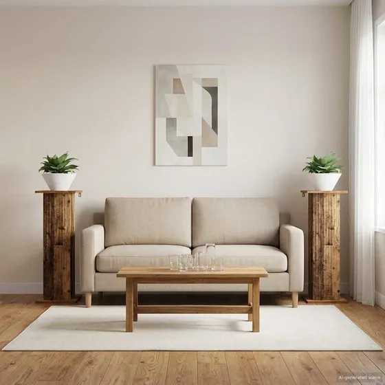 vidaXL Planteholder 2 stk. Gammelt træ 30,5 x 30 x 80,5 cm