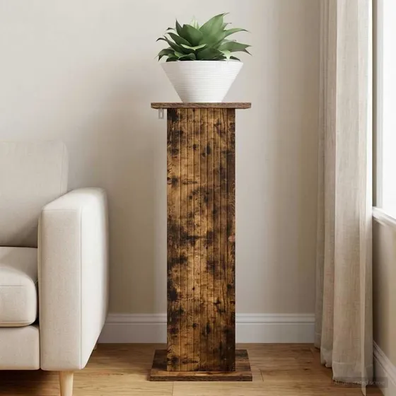 vidaXL Planteholder Røget eg 30,5 x 30 x 80,5 cm