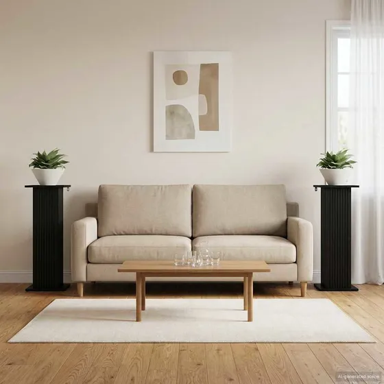 vidaXL Planteholder 2 stk. Sort 30,5 x 30 x 80,5 cm