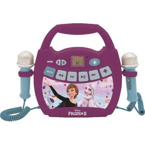 Disney Frozen karaoke-maskine med Bluetooth & 2 mikrofoner