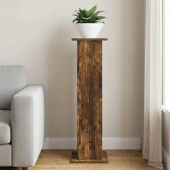 vidaXL Planteholder Røget eg, 30,5 x 30 x 100,5 cm