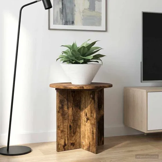 vidaXL Planteholder 2 stk. Røget eg 40x40x40 cm