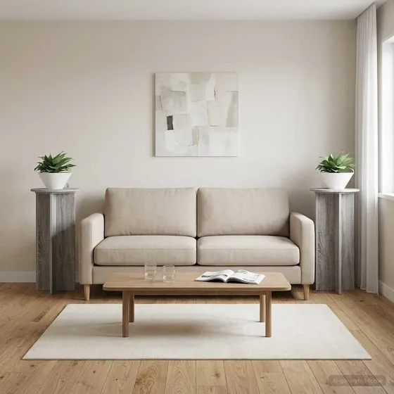 vidaXL Planteholder 2 stk. Grå Sonoma-eg 40 x 40 x 80 cm