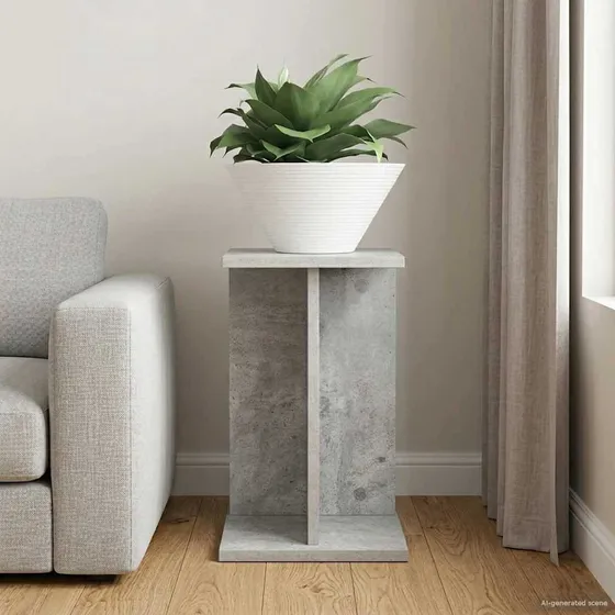 vidaXL Planteholder Betongrå 25 x 25,5 x 40,5 cm i Konstrueret Træ