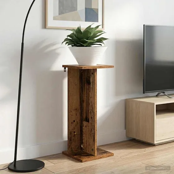 vidaXL Planteholder 2 stk. Gammelt træ 25 x 25,5 x 60,5 cm