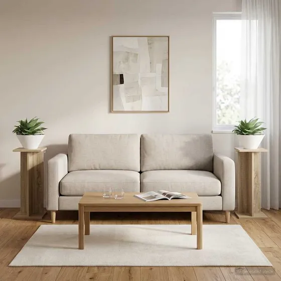 vidaXL Planteholder 2 stk. Sonoma-eg, 25 x 25,5 x 60,5 cm