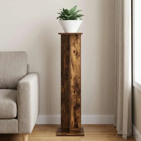 vidaXL Planteholder Røget Eg 25 x 25,5 x 100,5 cm