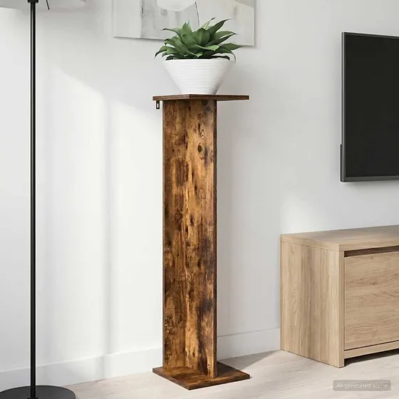 vidaXL Planteholder 2 stk. Røget eg, 25 x 25,5 x 100,5 cm