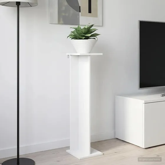 vidaXL Planteholder Hvid 25 x 25,5 x 100,5 cm i konstrueret træ