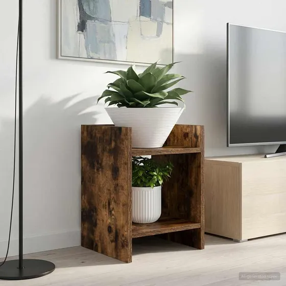 vidaXL Planteholder Røget eg 30 x 30 x 40 cm