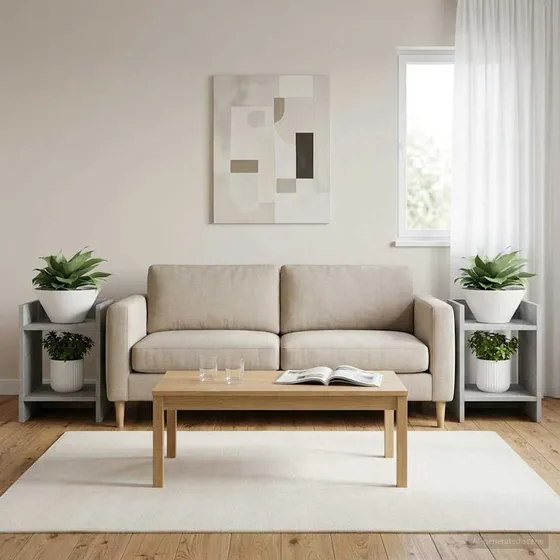 vidaXL Planteholder 2 stk. Betongrå 30x30x40 cm