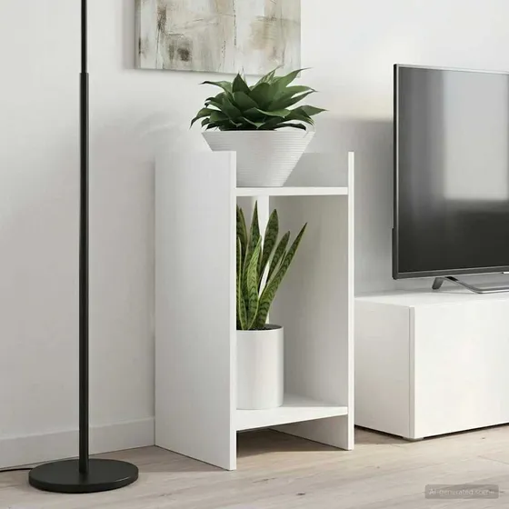 vidaXL Planteholder 2 stk. Hvid 30 x 30 x 60 cm