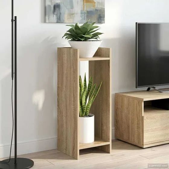 vidaXL Planteholder 2 stk. Sonoma-eg 30x30x80 cm