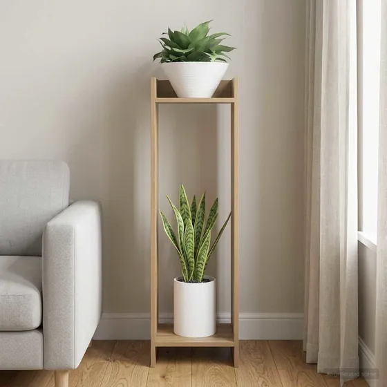 vidaXL Planteholder Artisan-eg 30 x 30 x 100 cm