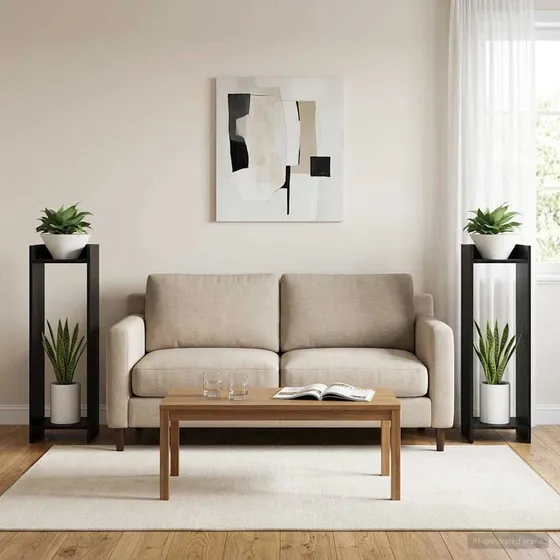 vidaXL Planteholder 2 stk. Sort eg 30x30x100 cm