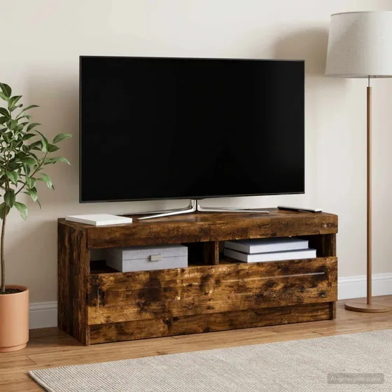 vidaXL LED TV-skab i røget eg