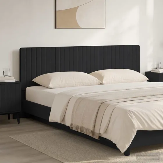 vidaXL ZWOLLE Væghængt hovedgærde - Sort, 180 x 50 cm