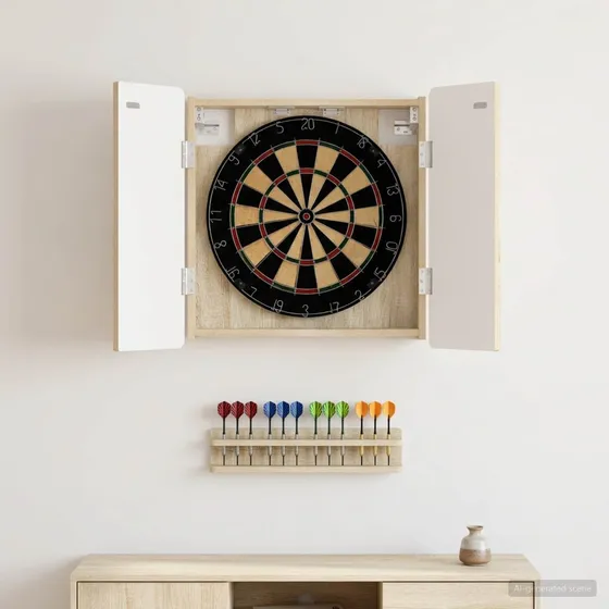 vidaXL Dartboard Skab ZWOLLE Sonoma-eg, 52,5 x 57,5 cm