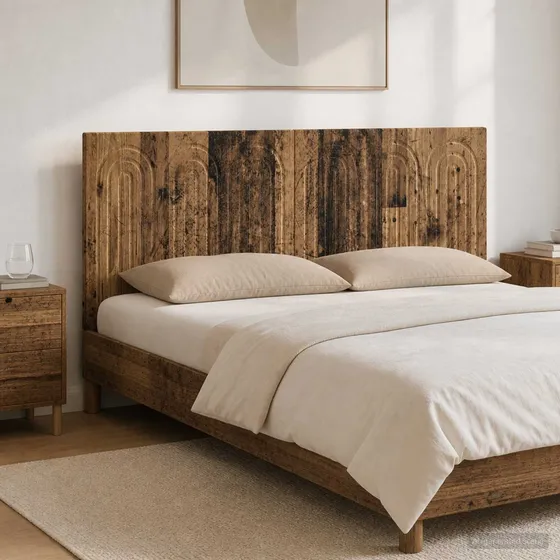vidaXL ALKMAAR Væghængt Sengegavl - Gammelt træ, 123x50 cm