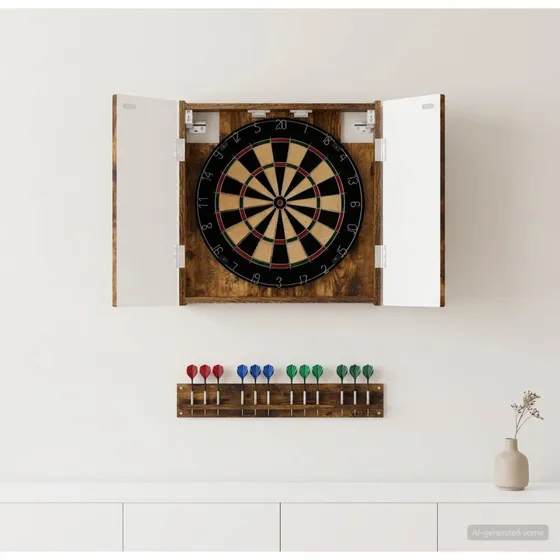 vidaXL Dartskab ALKMAAR Røget eg, 52,5 x 53,5 cm