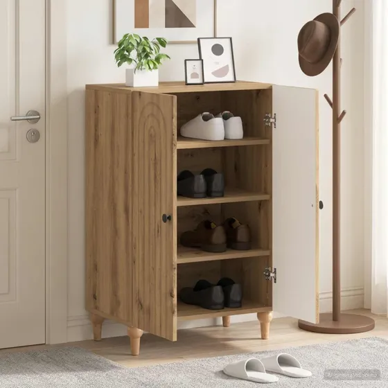 vidaXL Skoskab ALKMAAR Artisan-eg, 59,5 x 39,5 x 90 cm