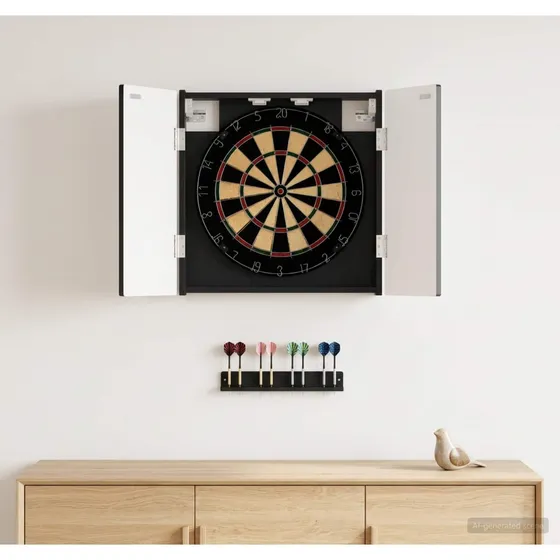 vidaXL Dartskab ALKMAAR Sort, 52,5 x 10,5 x 53,5 cm