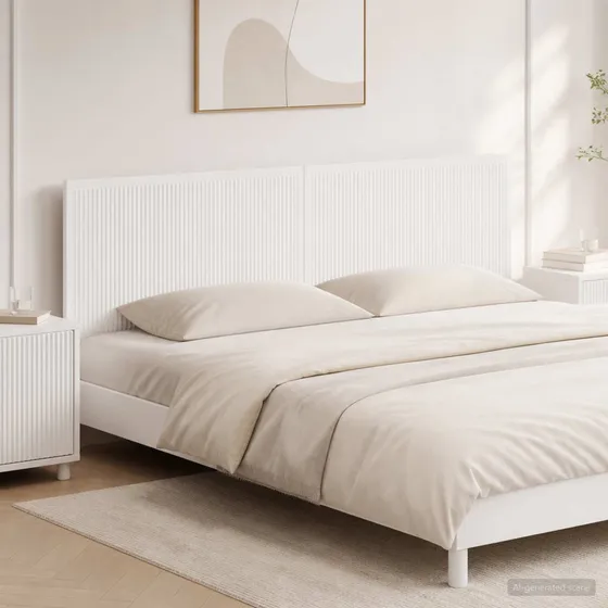 vidaXL Væghængt hovedgærde EDE Hvid 180 x 50 cm
