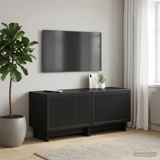 vidaXL TV-skab i sort konstrueret træ (2 stk.)