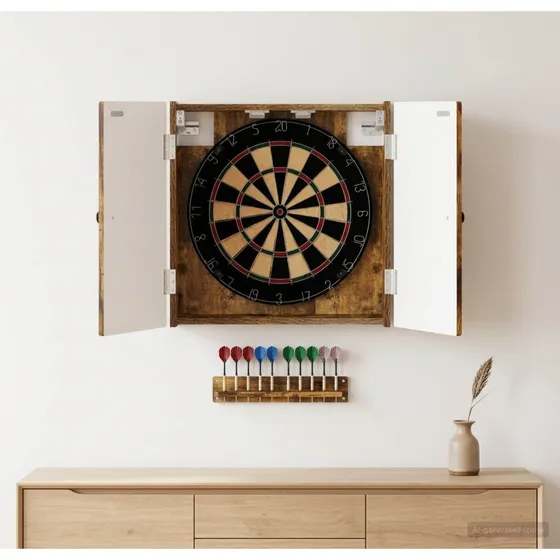 vidaXL Dartskab Røget Eg 52,5 x 10,5 x 53,5 cm