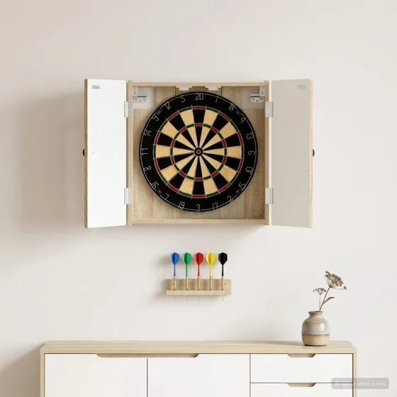 vidaXL Dartskab Sonoma-eg 52,5 x 10,5 x 53,5 cm