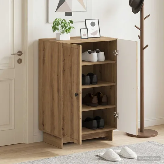 vidaXL Skoskab EDE Artisan-eg, 59,5 x 39,5 x 90 cm