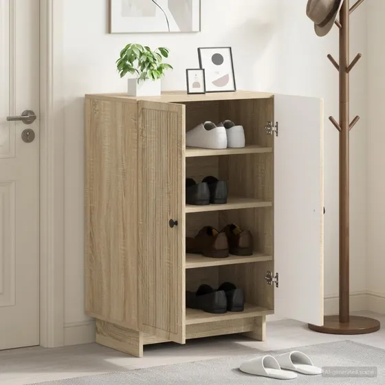vidaXL Skoskab EDE Sonoma-eg, 59,5 x 39,5 x 90 cm