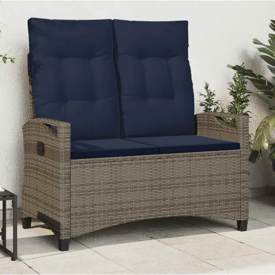 vidaXL Havebænk med pude 105 x 60 x 112 cm i stål