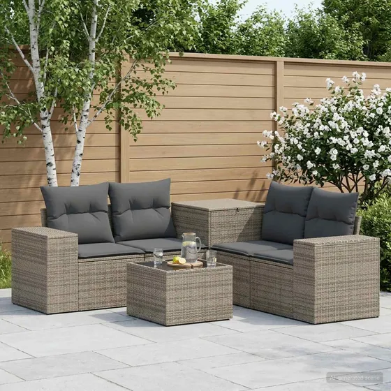 vidaXL Sofa Sæt 6 stk. Grå og Mørkegrå 55 x 55 x 37 cm