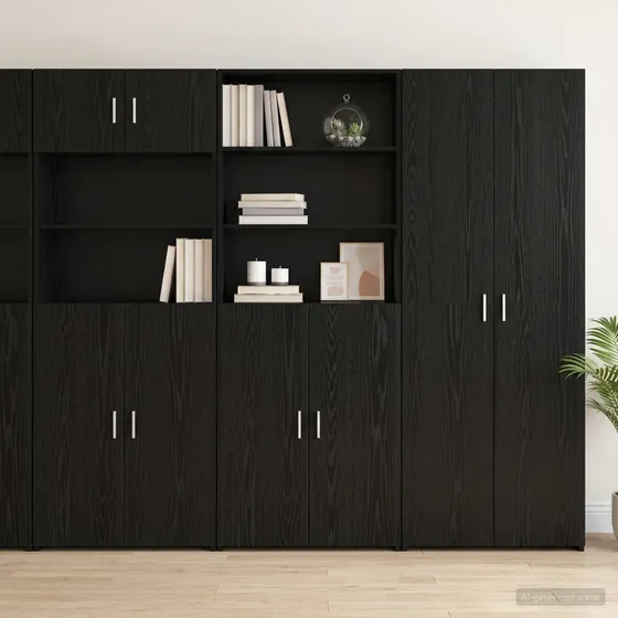 vidaXL Highboard Sort Eg 70 x 42,5 x 185 cm