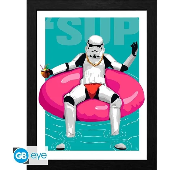 Original Stormtrooper – indrammet print 'Pool Boy' 30x40