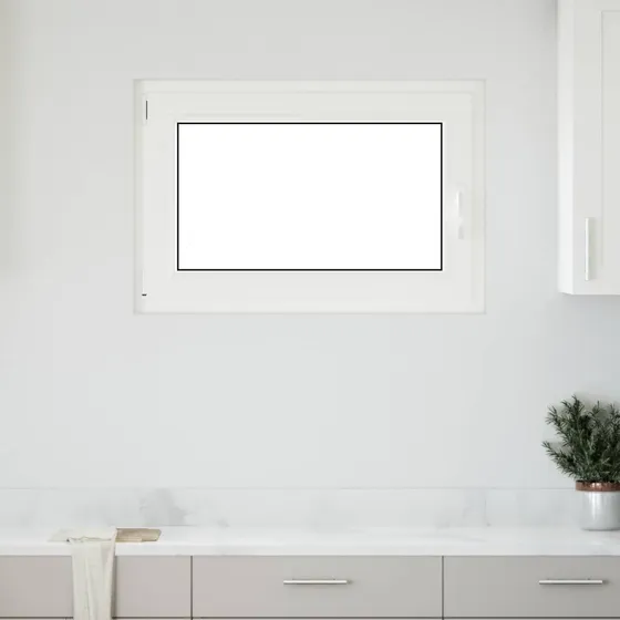 vidaXL RISOR Kældervindue 90 x 60 cm - Hvid PVC
