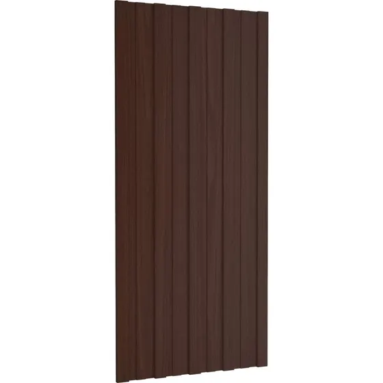 vidaXL Tagpanel 12 stk. Brun 100 x 45 cm Galvaniseret stål