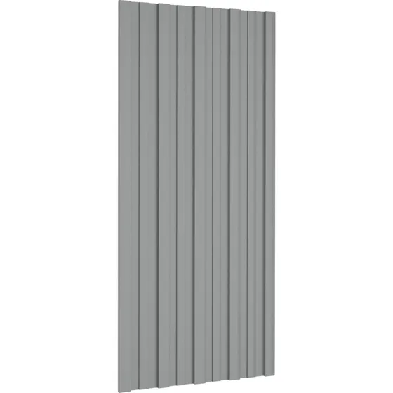 vidaXL Tagpanel 36 stk. Grå 100 x 45 cm Galvaniseret stål