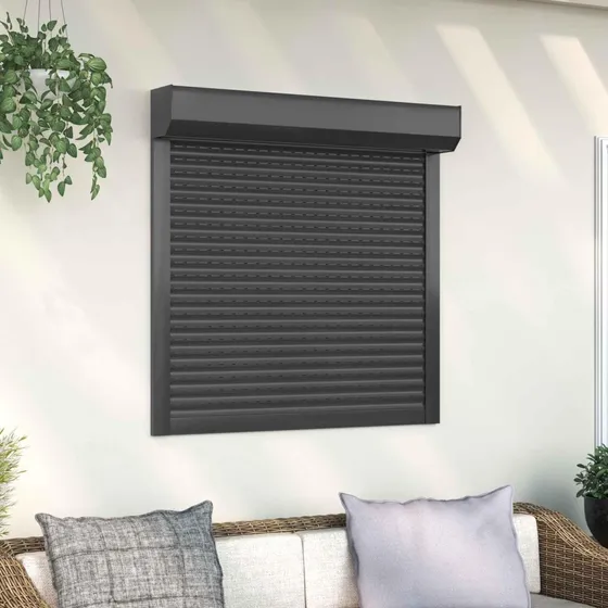 vidaXL Rullegardin Antracit 100 x 100 cm - Aluminium & Polyurethan