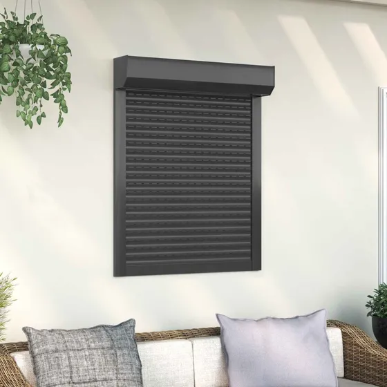 vidaXL Rullegardin Antracit 70 x 100 cm - Aluminium og Polyurethan
